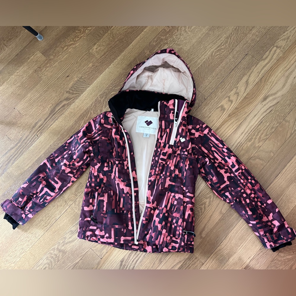 Obermeyer Taja Print Jacket Kid's Winter Jacket, Liquid Camo, Girls size 8